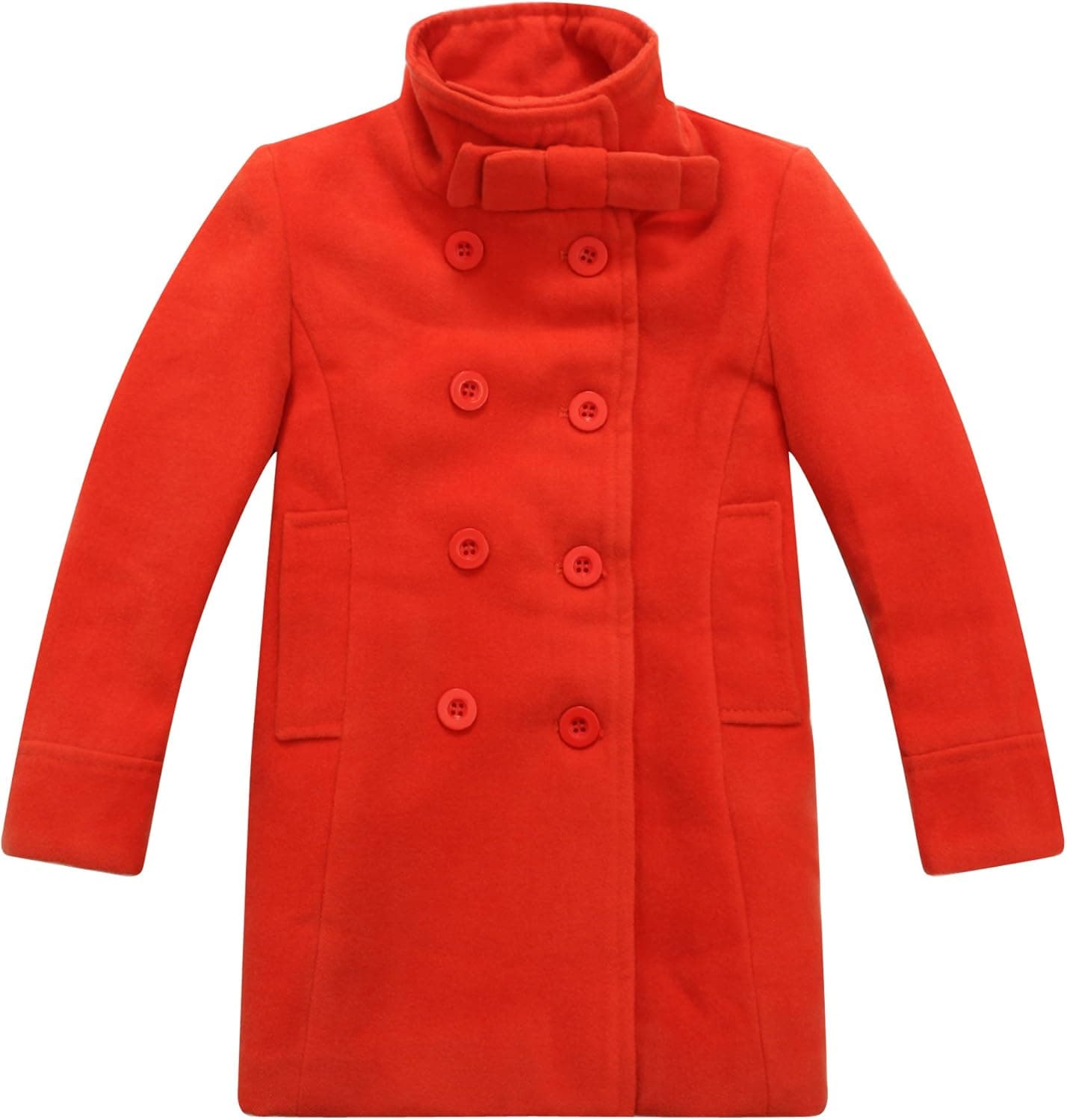 Richie House Little Big Girls' Double-Breasted Jacket with Little Stand Collar Size 2-12 Rh0644