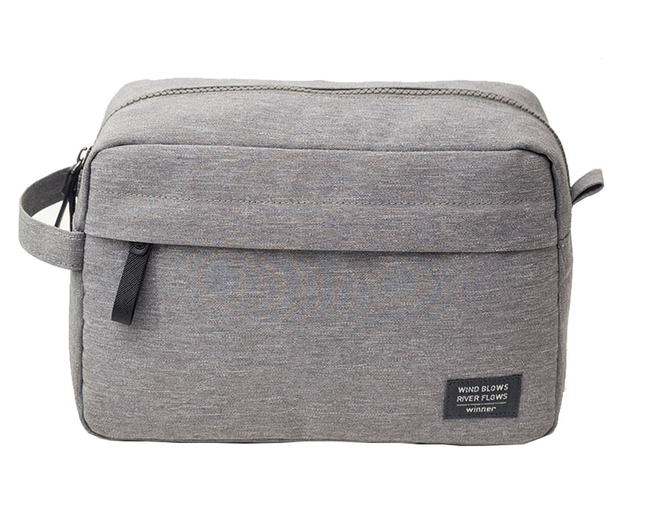 iSuperb Portable Toiletry Bag Zipper Large Capacity Travel Organizer Cosmetic Bag Waterproof Shaving Kit Bag Bathroom Toiletries Organizers Storage