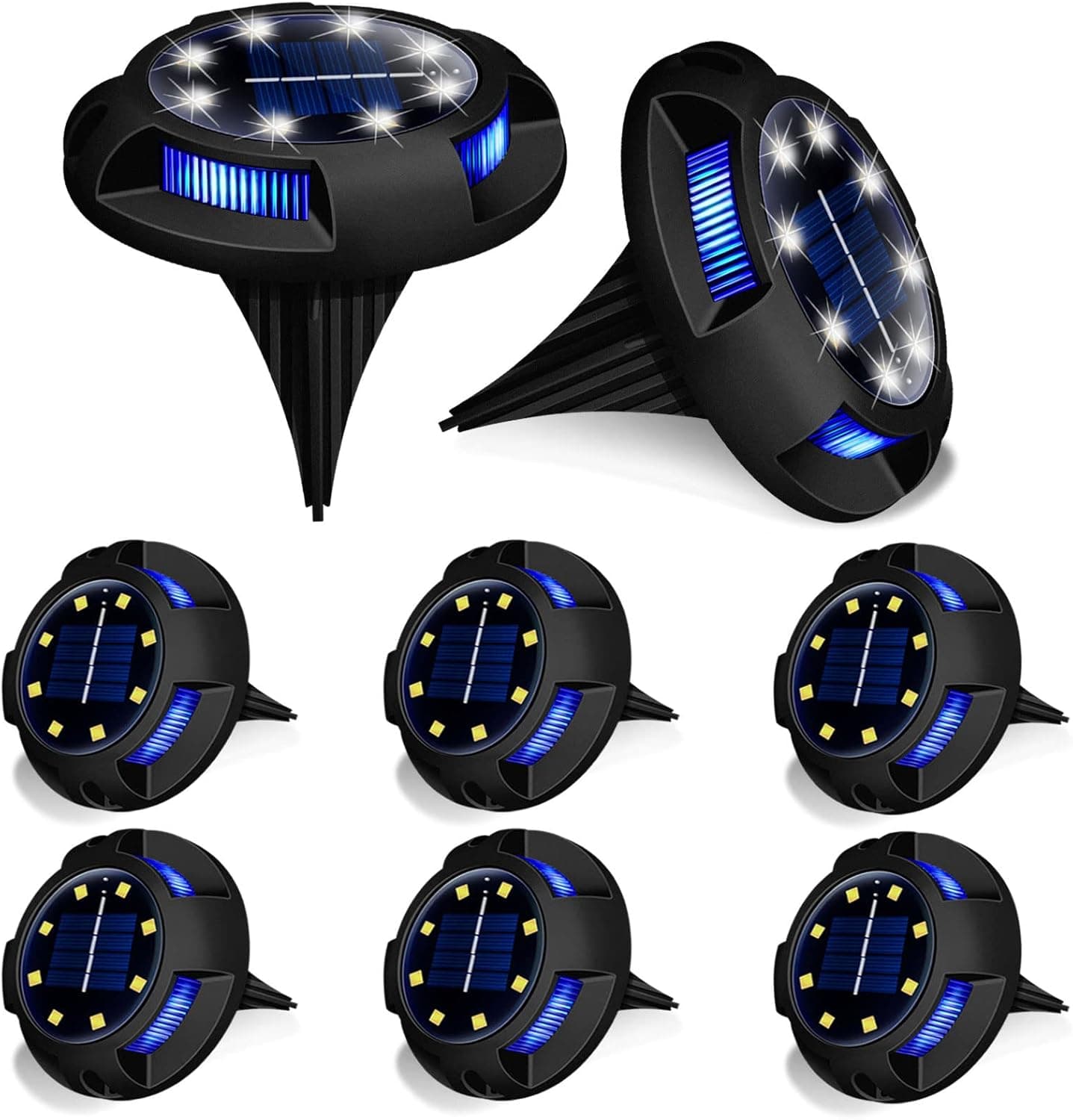 XIILSIE Solar Garden Lights, Solar Firefly Lights Solar Swaying Lights Sway by Wind (Warmwhite, 8 Pack)