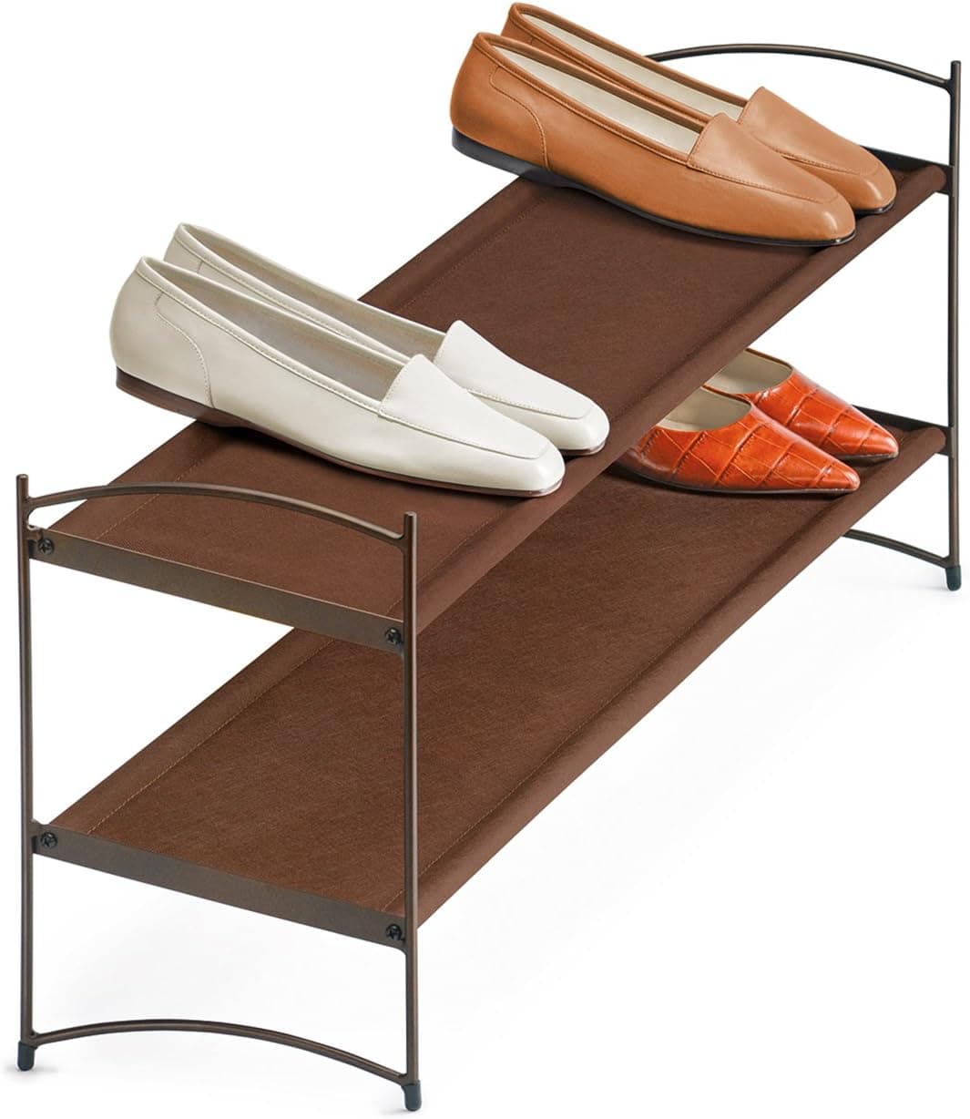 Lynk Vela Stackable Shoe Shelves 2 Tier - Shoe Rack Shelf - Bronze