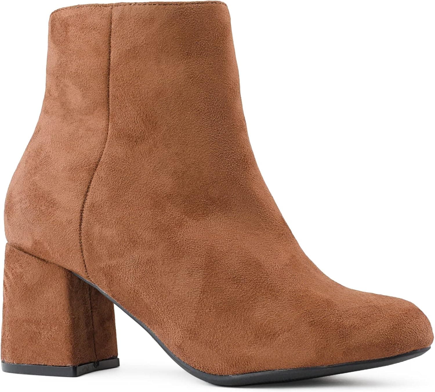 RF ROOM OF FASHION Women's Wide Width Block Heel Ankle Boots - Plus Size Friendly