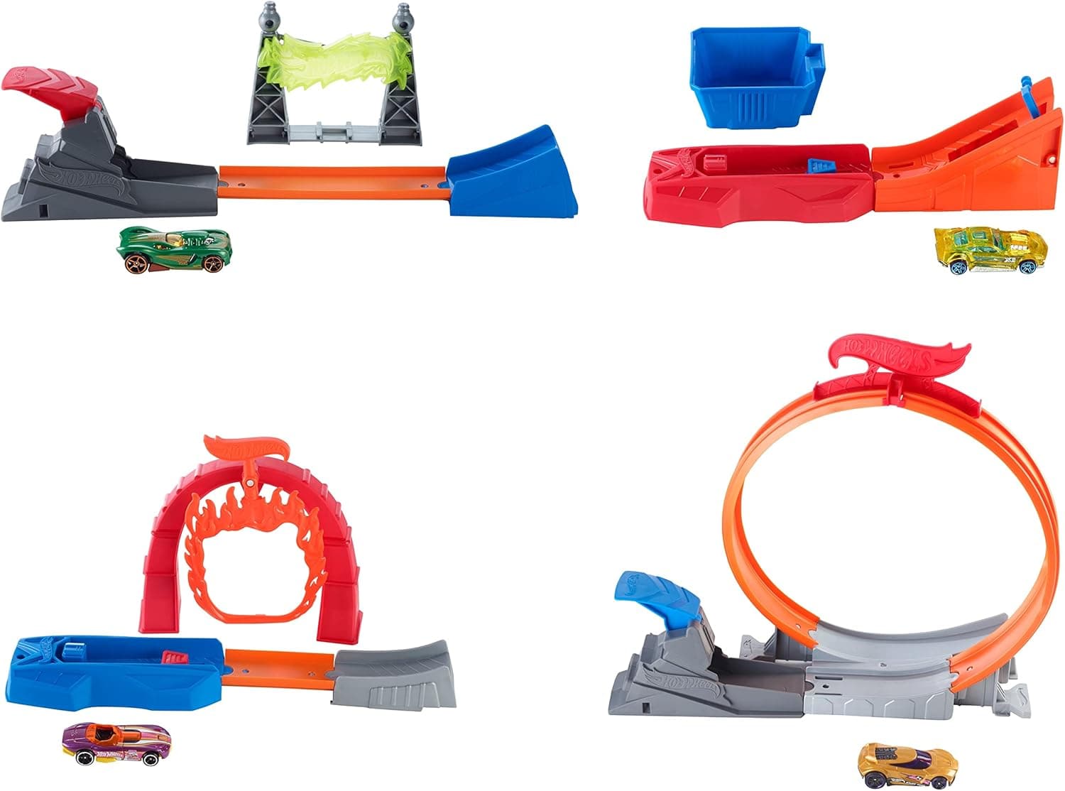 Hot Wheels Classic Stunt Set 3, Multicolor