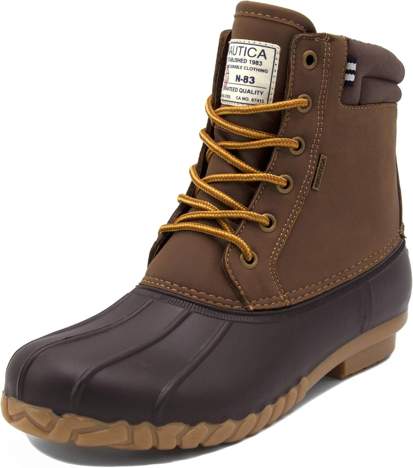 Nautica Mens Duck Boots - Waterproof Shell Insulated Snow Boot - Channing (Wide/Medium Width)