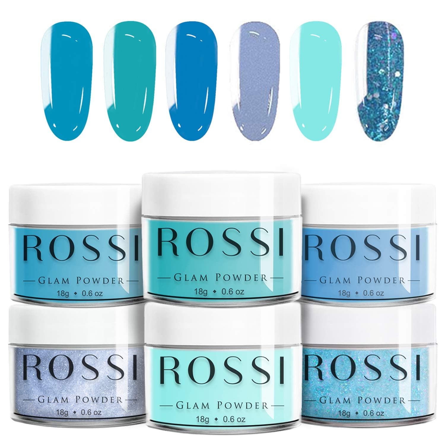 ROSSI Nails Dipping Powder Nails Set 6 Color | 0.6 oz/jar | Easy to Apply | Dip Powder Set, No UV Lamp, Nail Art Manicure… (Me, Myself & I)