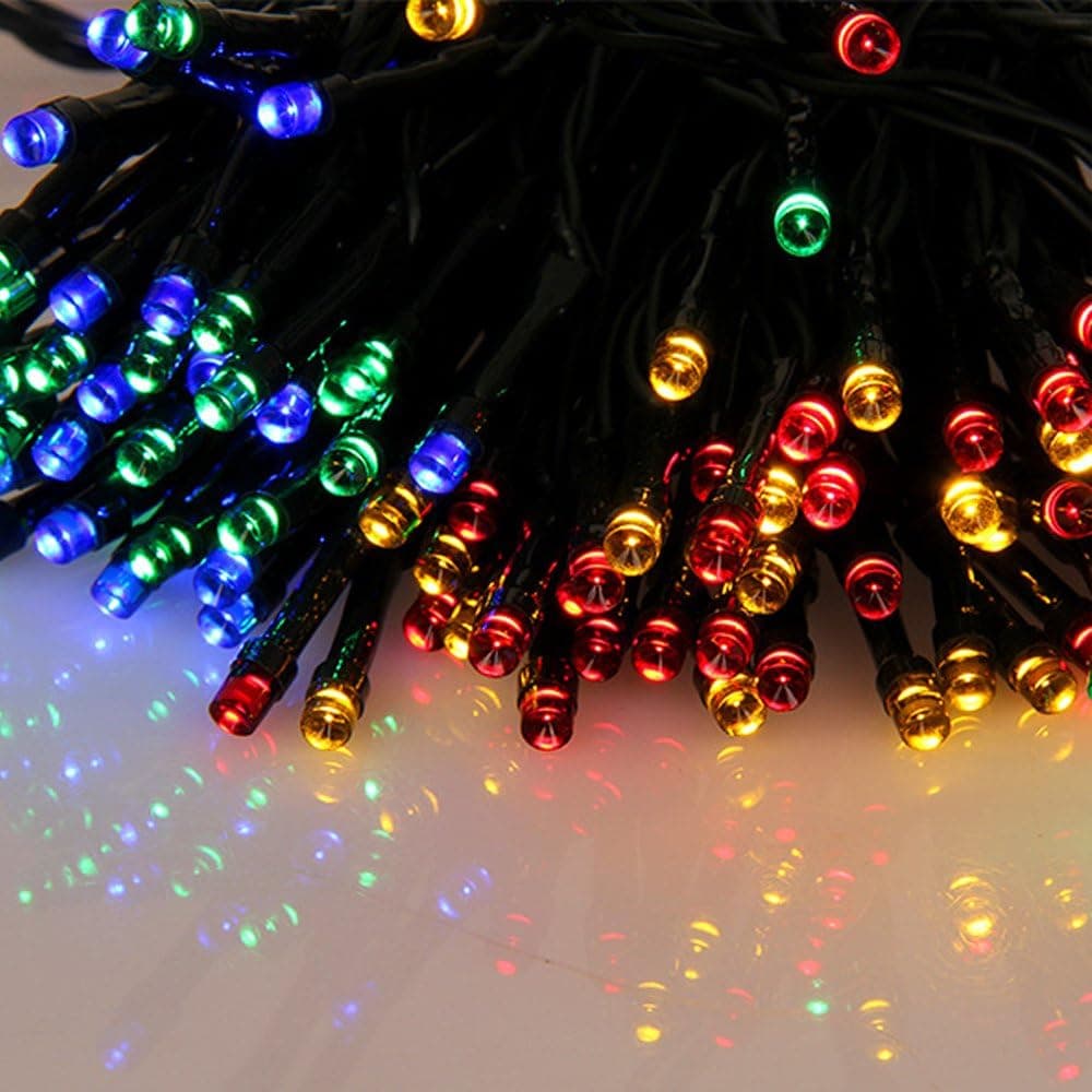 Ecandy Solar Powered LED String Light, Ambiance Lighting, 39ft 12m 100 LED Solar Fairy String Lights for Outdoor, Gardens, Homes, Christmas Party,Multi-Color Lights