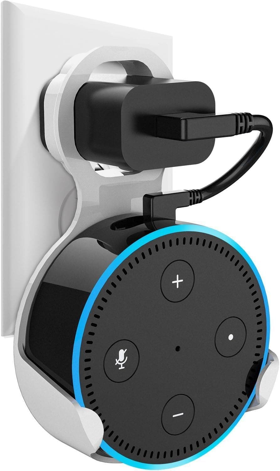 LAKatya Outlet Wall Mount Stand Holder for dot Speaker 2nd Generation with Short Charging (White)