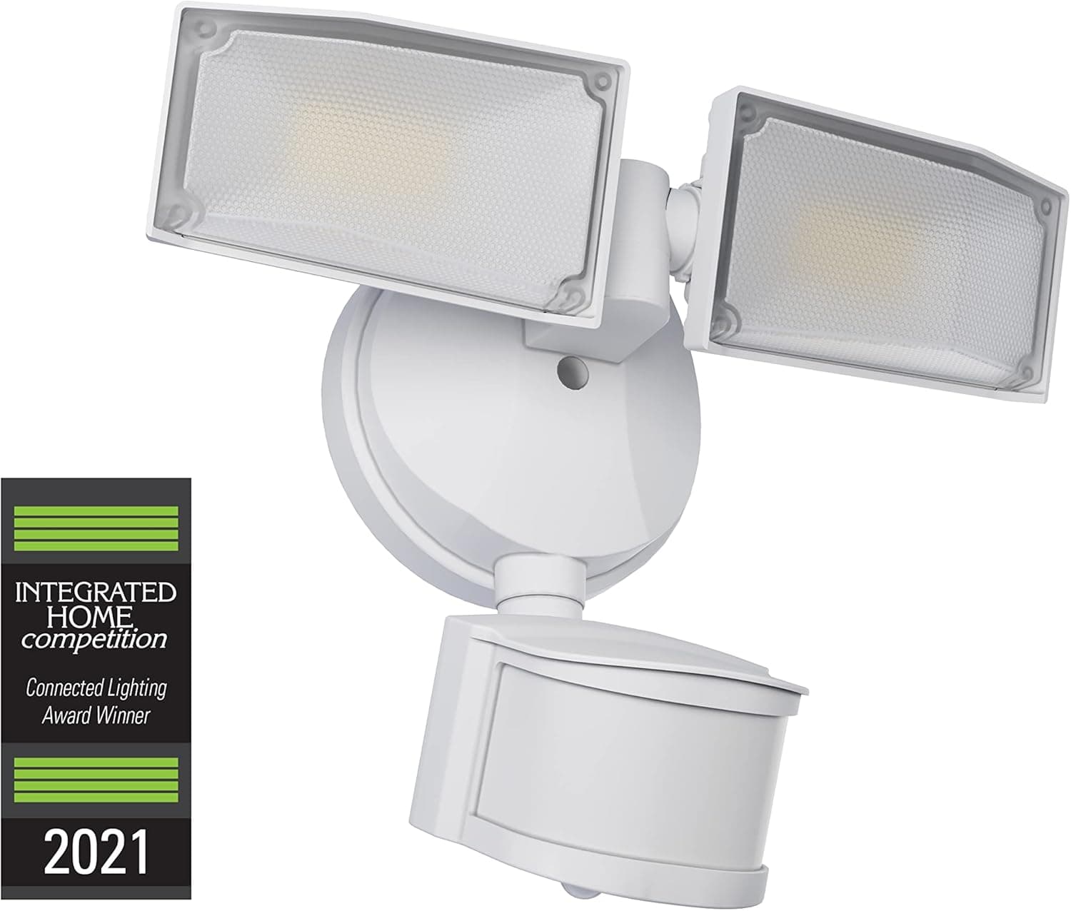 Good Earth Lighting Smart LED Motion Activated Security and Area Flood Light - Wi-Fi + Bluetooth, White, Direct Wire, 2250 Lumen, Tunable Color Temp 3000K-5000K, 50K Hr Rated Lamp Life