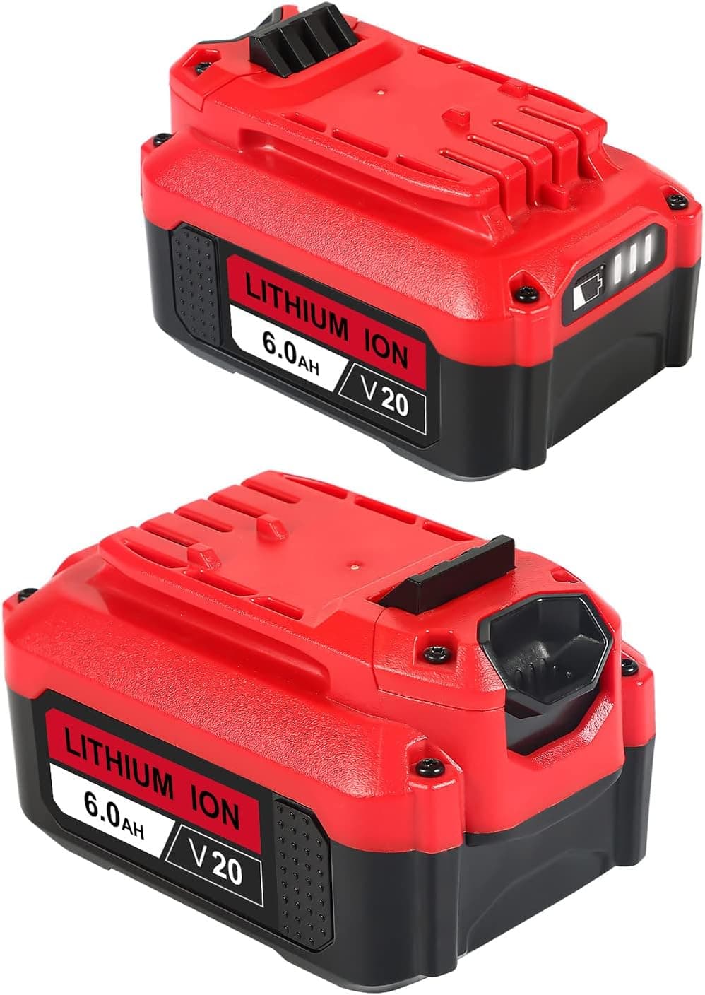 Bslite Replacement for Craftsman 20V Battery 6.0Ah CMCB206 Fit for Craftsman V20 20V Max Battery CMCB204 CMCB202 CMCB209 Compatible with Craftsman Battery 20V Tools and Charger（2Packs）