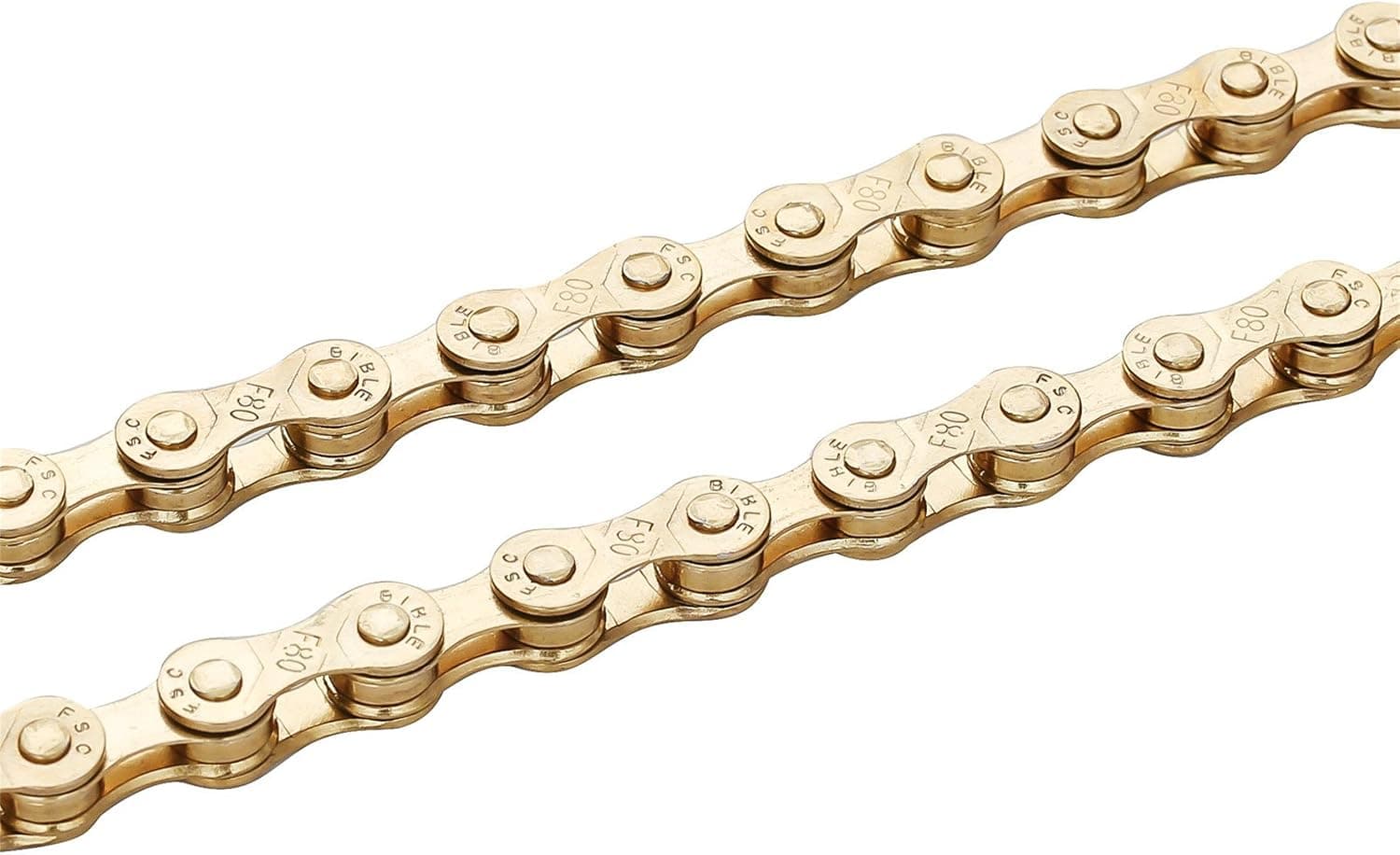 ZHIQIU FSC 6,7,8 Speed 116L Bicycle Chains, Silver,Gold (1/2x3/32-Inch)