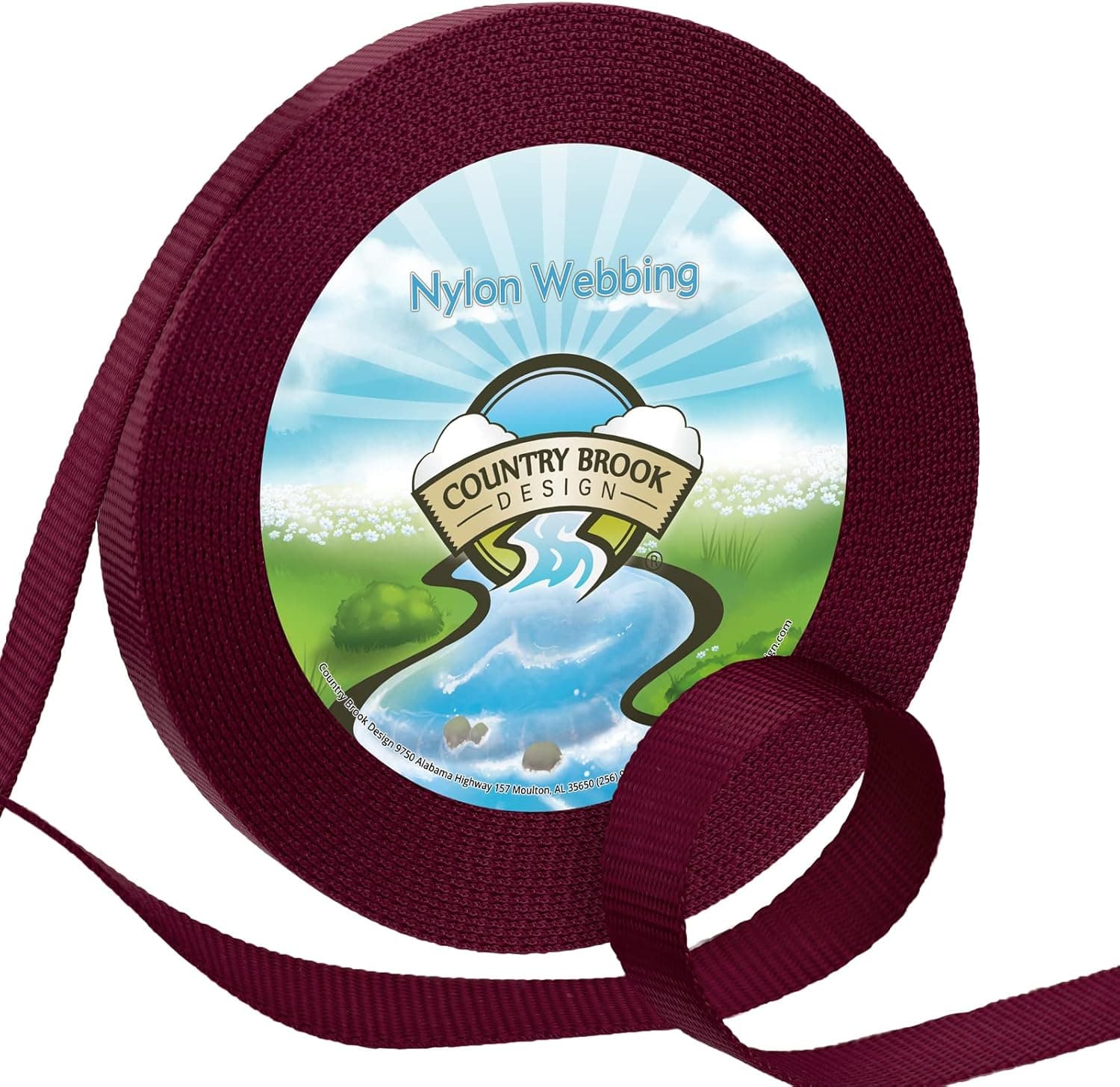 Country Brook Design - 1 Inch Heavy Duty 100% Real Nylon Webbing - 30+ Vibrant Colors
