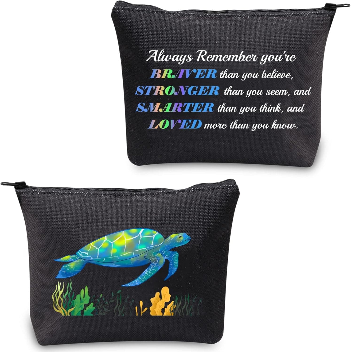 CMNIM Sea Turtle Gifts Makeup Bag Turtle Gifts for Turtle Lovers Cosmetic Bag Zipper Pouch Travel Bag Sea Turtle Bag Small Organizer (Sea Turtle Gifts Makeup Bag)