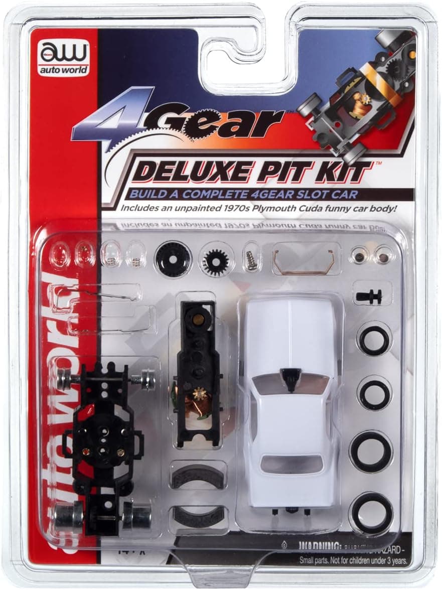 Auto World 4 Gear Deluxe Pit Kit (w/Plymouth Funny Car Body), (TRX106)