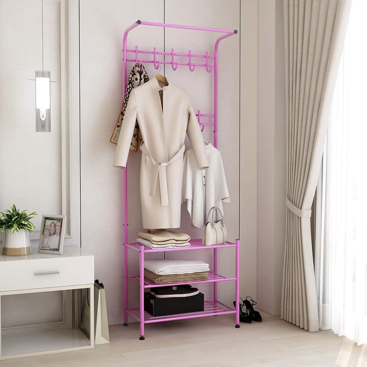 JURMERRY Metal Rack (Pink)