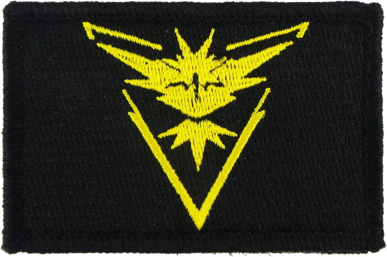 Team Instinct Hook and Loop Fully Embroidered Morale Tags Patch (Black)