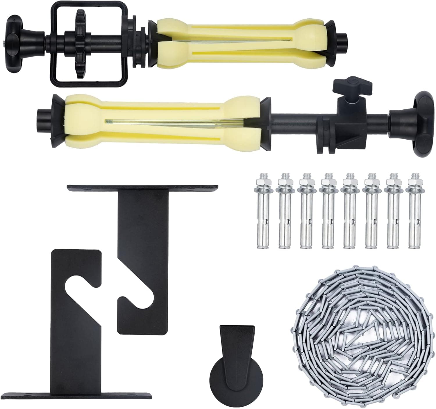Goshoot Photography Backdrop 1 Roller Wall Mounting Manual Photo Background Holder Support System, Including 2 Hooks, 2 Expand Bars, 1 Chains and 1 Weight for Home Studio Live Shooting