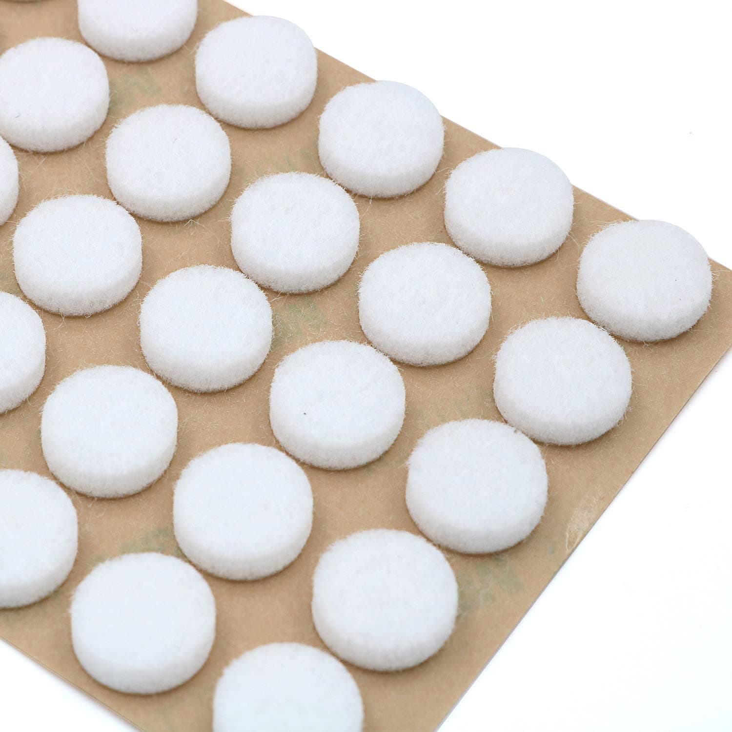 Furniture Felt Pads 3/8" (10mm) Diameter Round 3M Self Adhesive Protects Kitchen Cabinets, Drawers, Desks and Furniture Against Bumps and Scratches 100 Pack - White