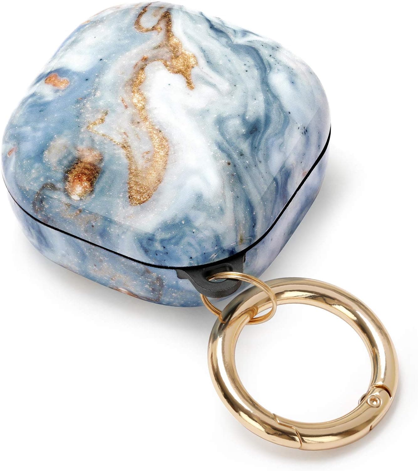V.R.Hope Case Compatible with Samsung Galaxy Buds Live Case /Galaxy Buds 2 /Pro Case, Protective Carrying Case Cover Skin Compatible for Galaxy Buds Live Earbuds Case for Women Girls Men (Marble Blue)