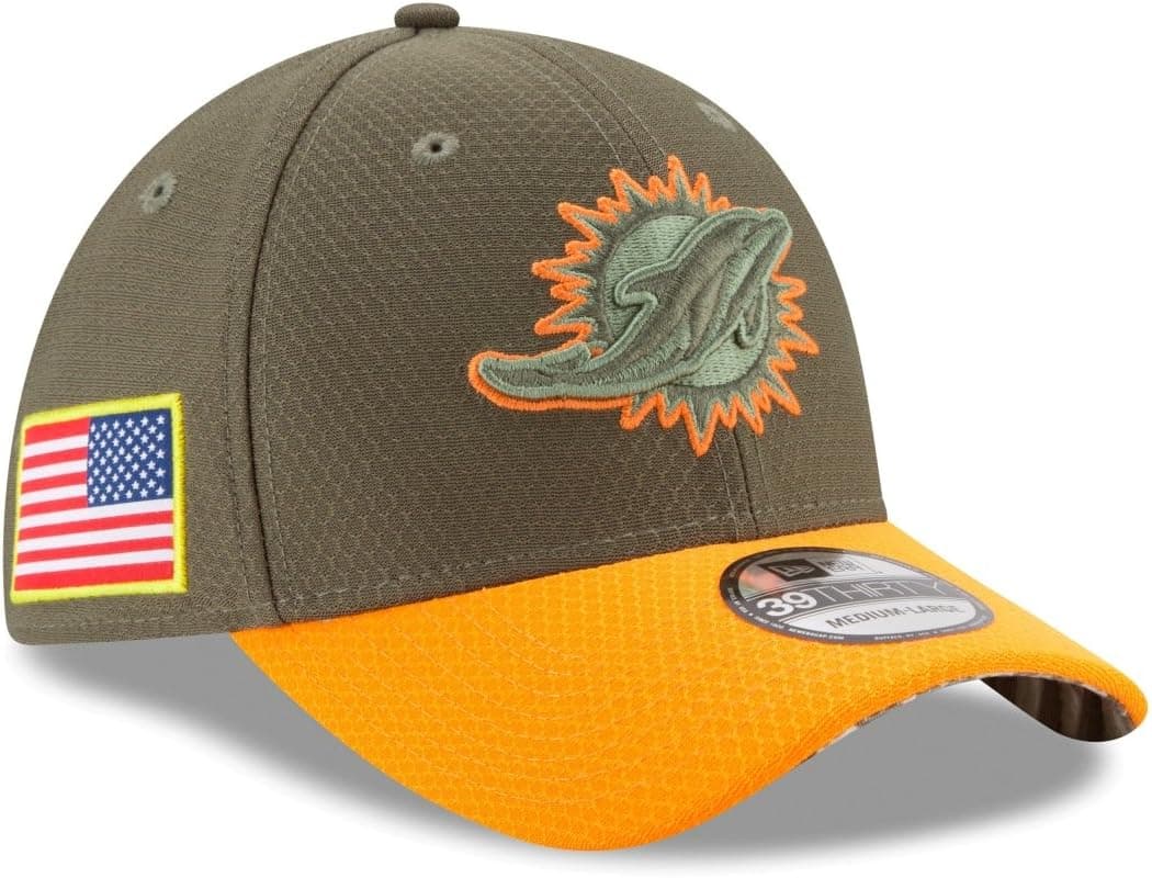 Miami Dolphins New Era NFL 39THIRTY 2017 Sideline"Salute to Service" Hat