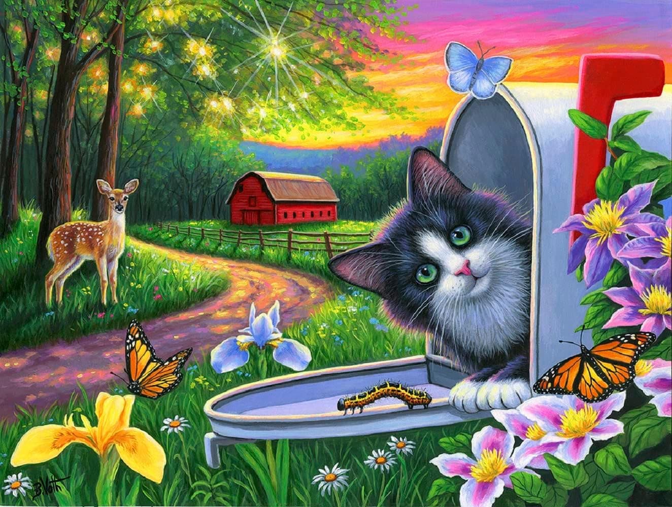 is There a Letter for Me? 500 pc Jigsaw Puzzle by SUNSOUT INC