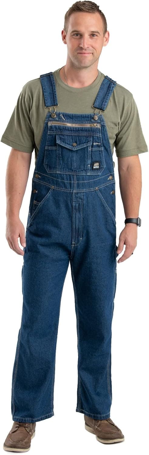 Berne Men's Heritage Unlined Washed Denim Bib Overall