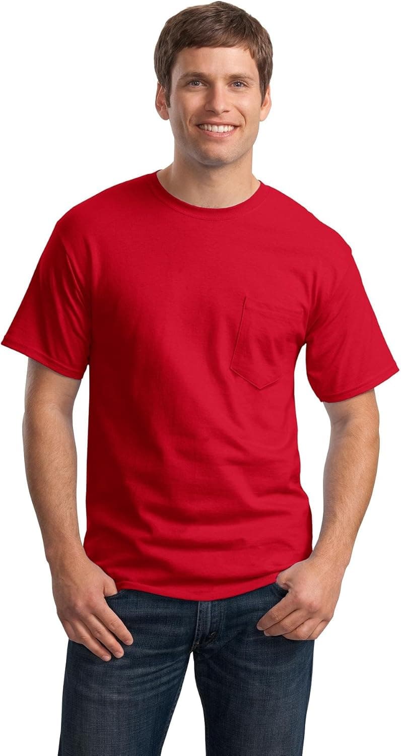 Hanes - Tagless Short Sleeve Pocket T-Shirt - 5590