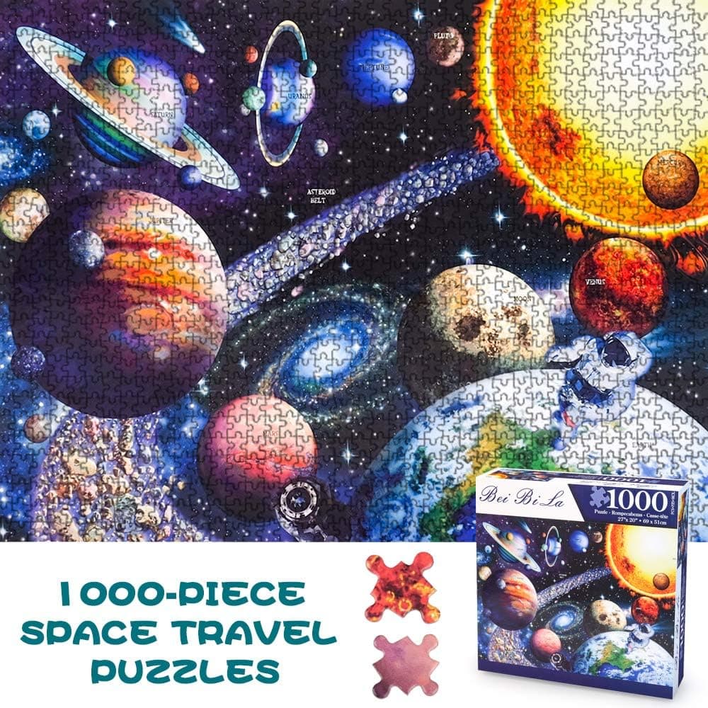 Jigsaw Puzzles 1000 Pieces, Space Jigsaw Puzzle 500 Piece for Adults Puzzle Gifts for Kids Adults Puzzle Games for Girls Boys Toys Age 12 13 14 Year Old Girl Boy Birthday Gift for Adult Presents