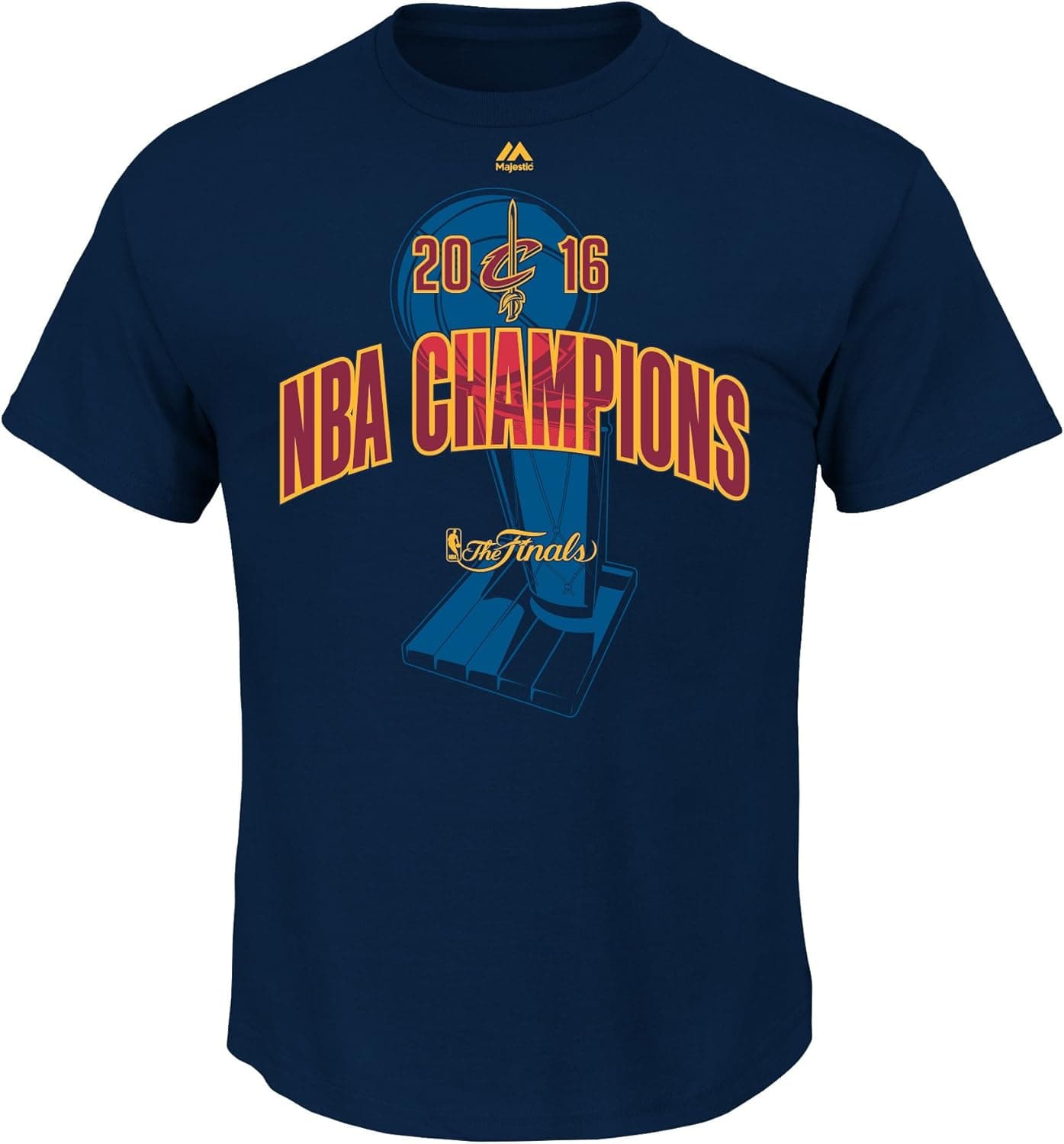 NBA Cleveland Cavaliers Men's 2016 Finals Champions Roster Wordmark Short Sleeve Basic Tee, XX-Large, Navy