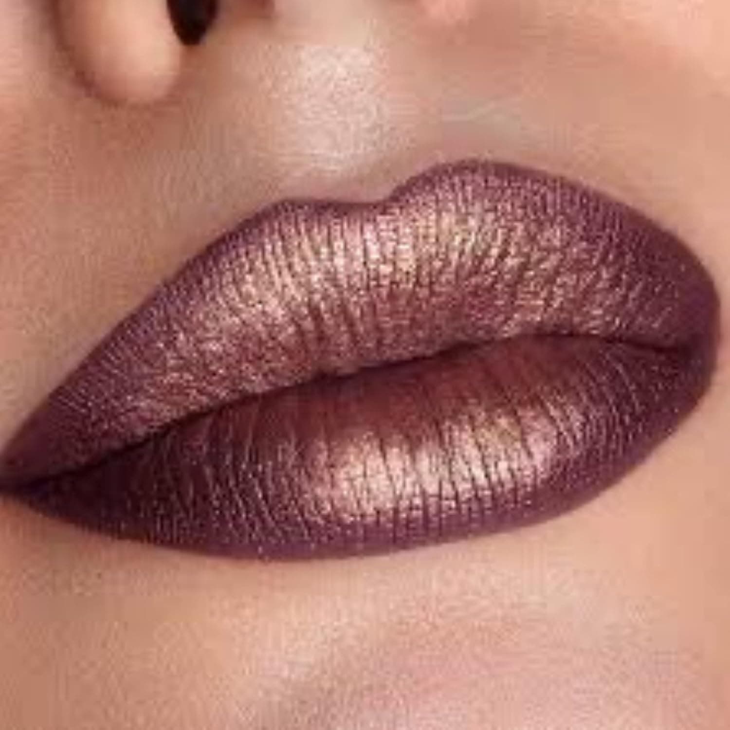 Nuest Diamond Shine Metallic Sparkle Lip Color with Vitamin E Cosmetics, Easy Application, High Pigment Full Coverage in 8 Glittery Shades, Cruelty Free, Vegan (Copper Shimmer)