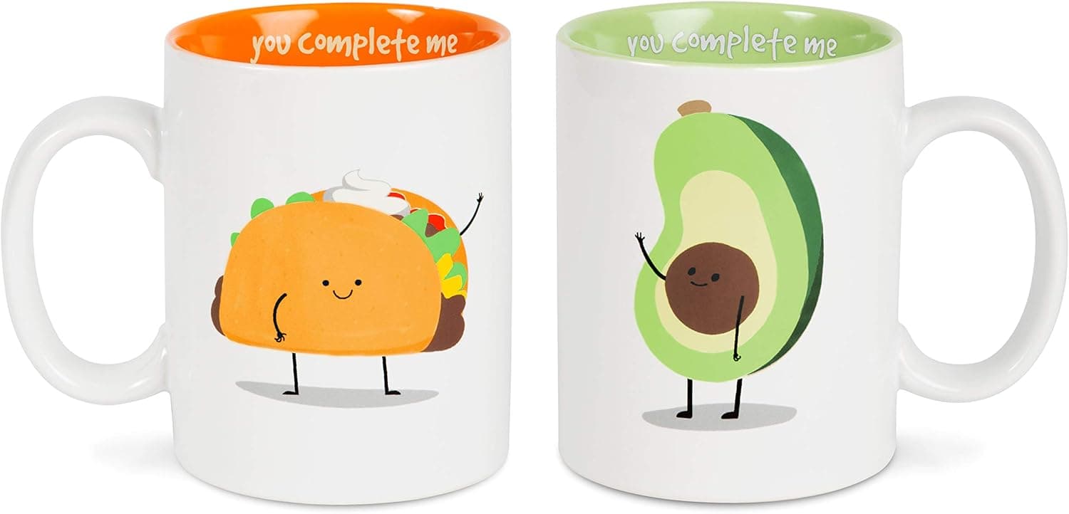 Pavilion Gift Company 74700 Late Night Snacks Coffee Mugs, Multicolored