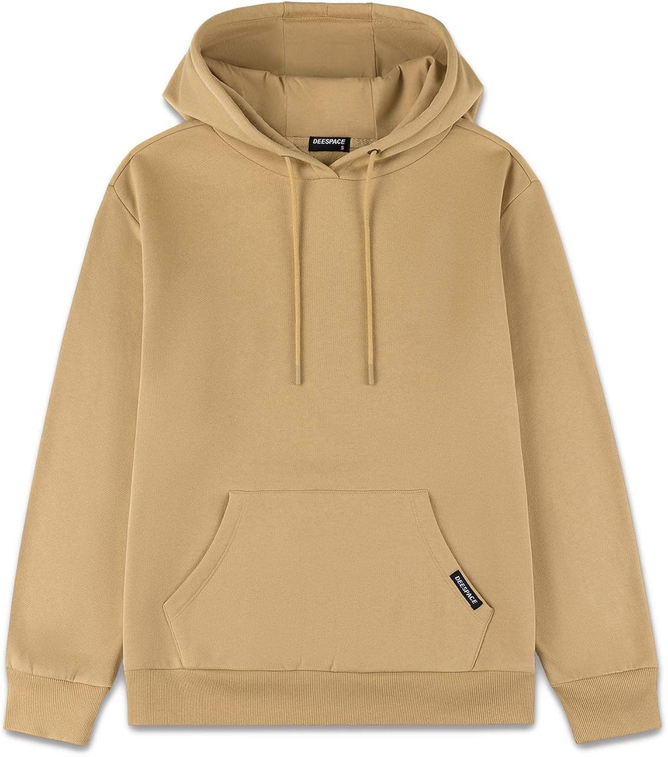 DEESPACE Men's Sweatshirts Soft Brushed Fleece Hoodie Pull on Sweatshirts Drawsting Hooded Sweatshirt (S-3XL)