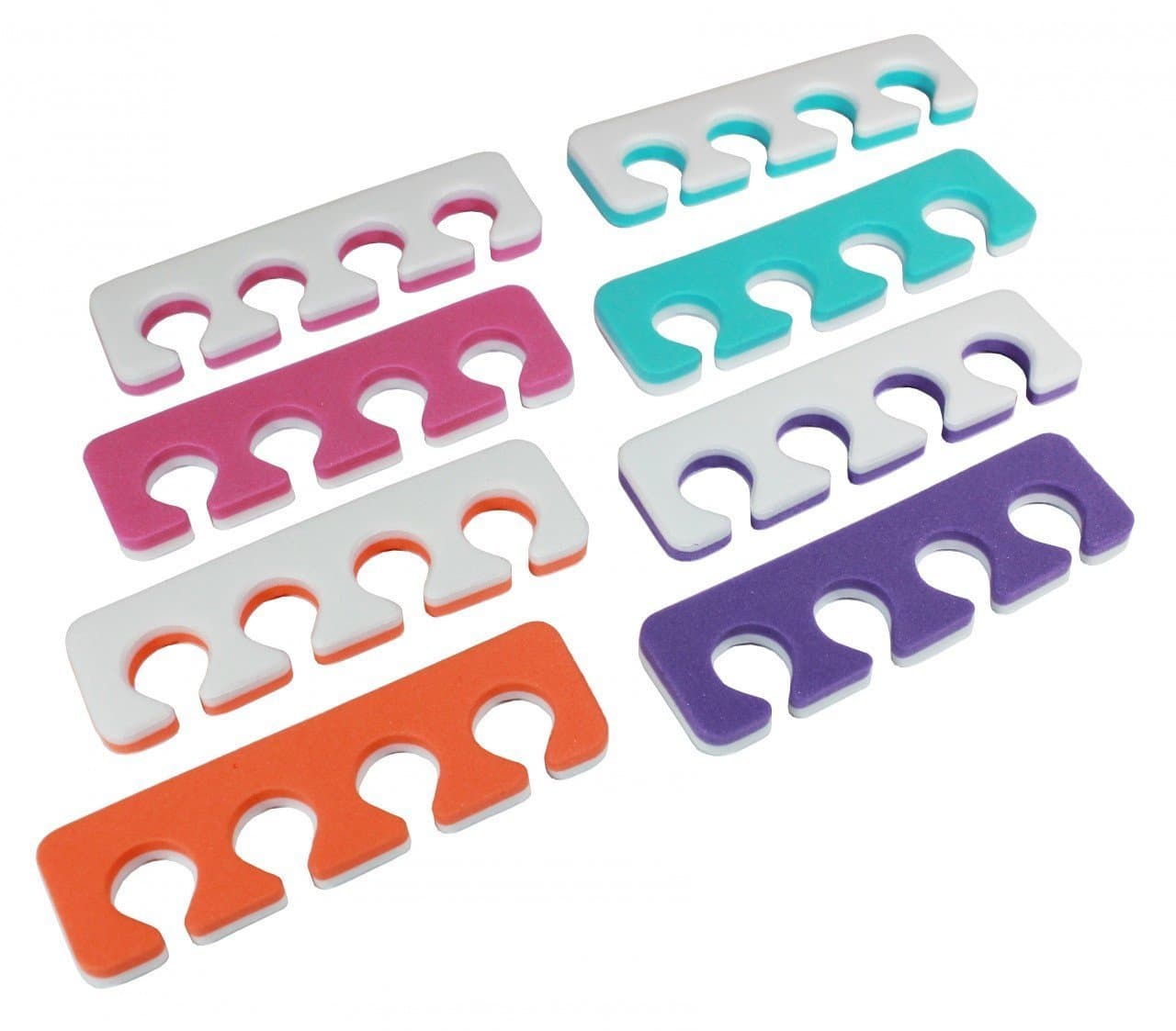 Cerkos Pedicure Toe Separators - Soft Foam Toe Separators - Manicure Pedicure Toe Separators (15 Pairs)