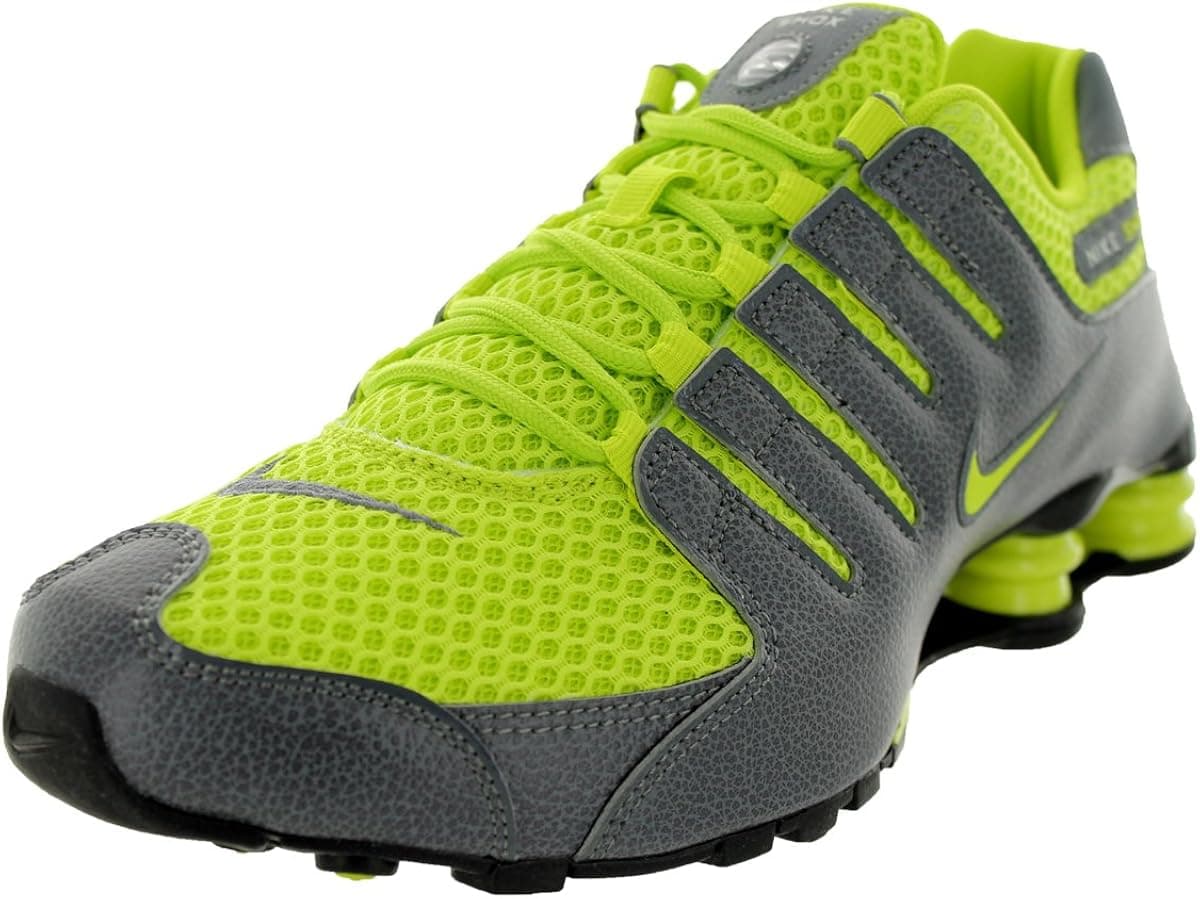 Nike Men's Shox NZ Cl Grey/Vnm Grn/Lt Bs Gry/Blk Running Shoe