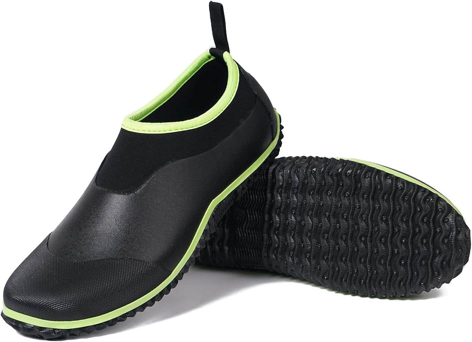 Unisex Garden Shoes Ankle Rain Boots Waterproof Mud Muck Rubber Slip-On Shoes for Women Men Outdoor