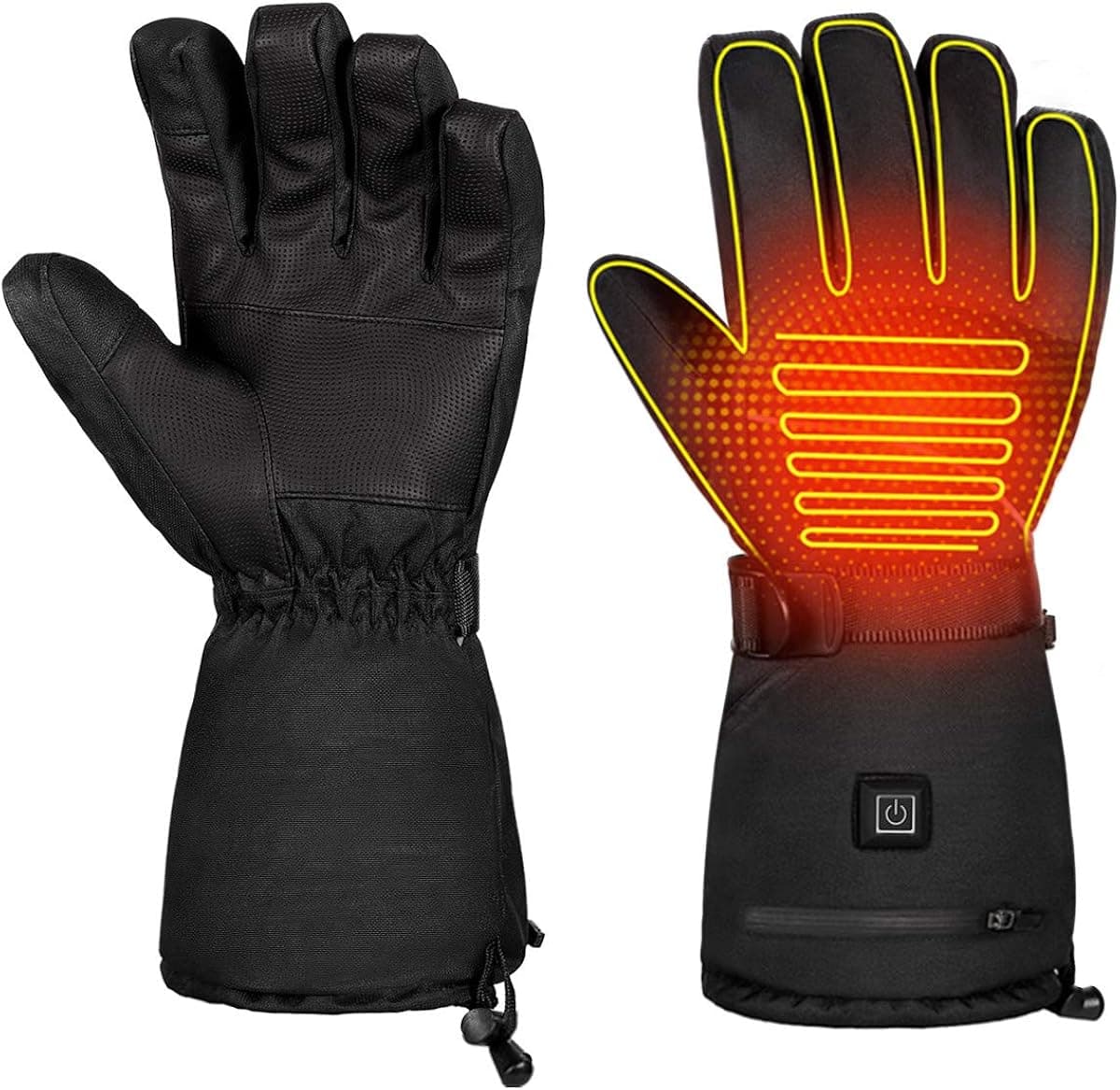 CLISPEED Electric Heated Gloves 3 Heating Temperature Adjustable Touch Screen Skiing Gloves for Men Women