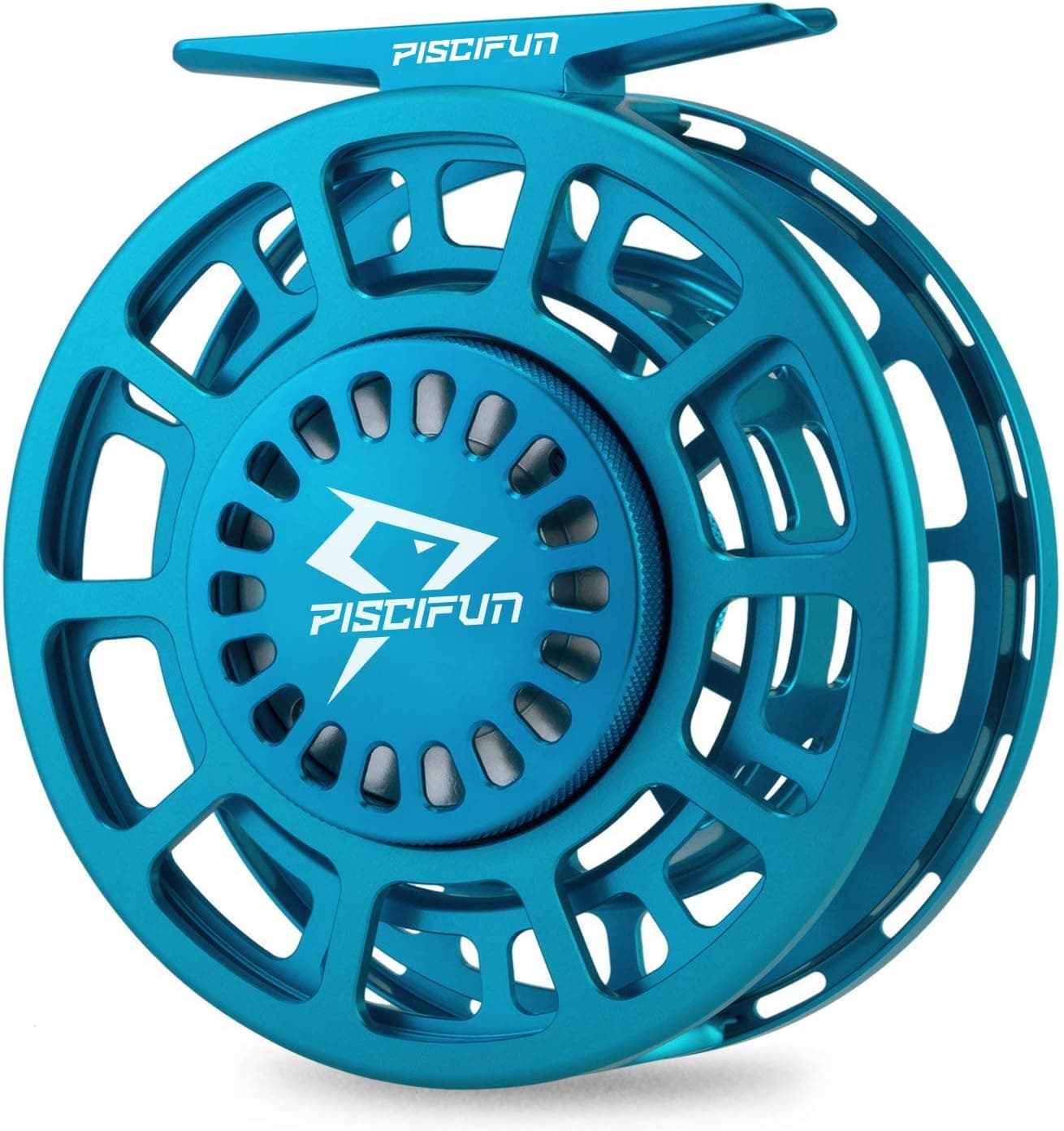 Piscifun Platte Fly Fishing Reel Large Arbor Fully Sealed Drag with CNC-machined Aluminum Alloy Body 5/6, 7/8, 9/10 (Gunmetal,Black,Ice Blue)