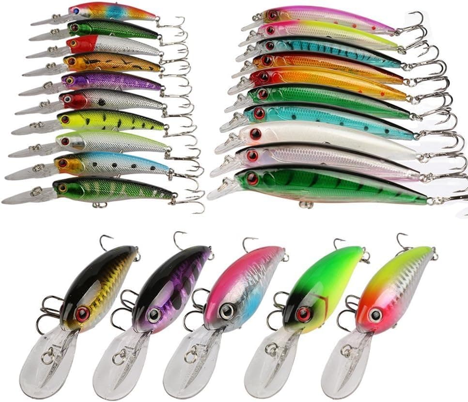 Goture Minnow Fishing Lures for Bass Trout Sinking Crankbaits Jerkbaits Saltwater Hard Lure