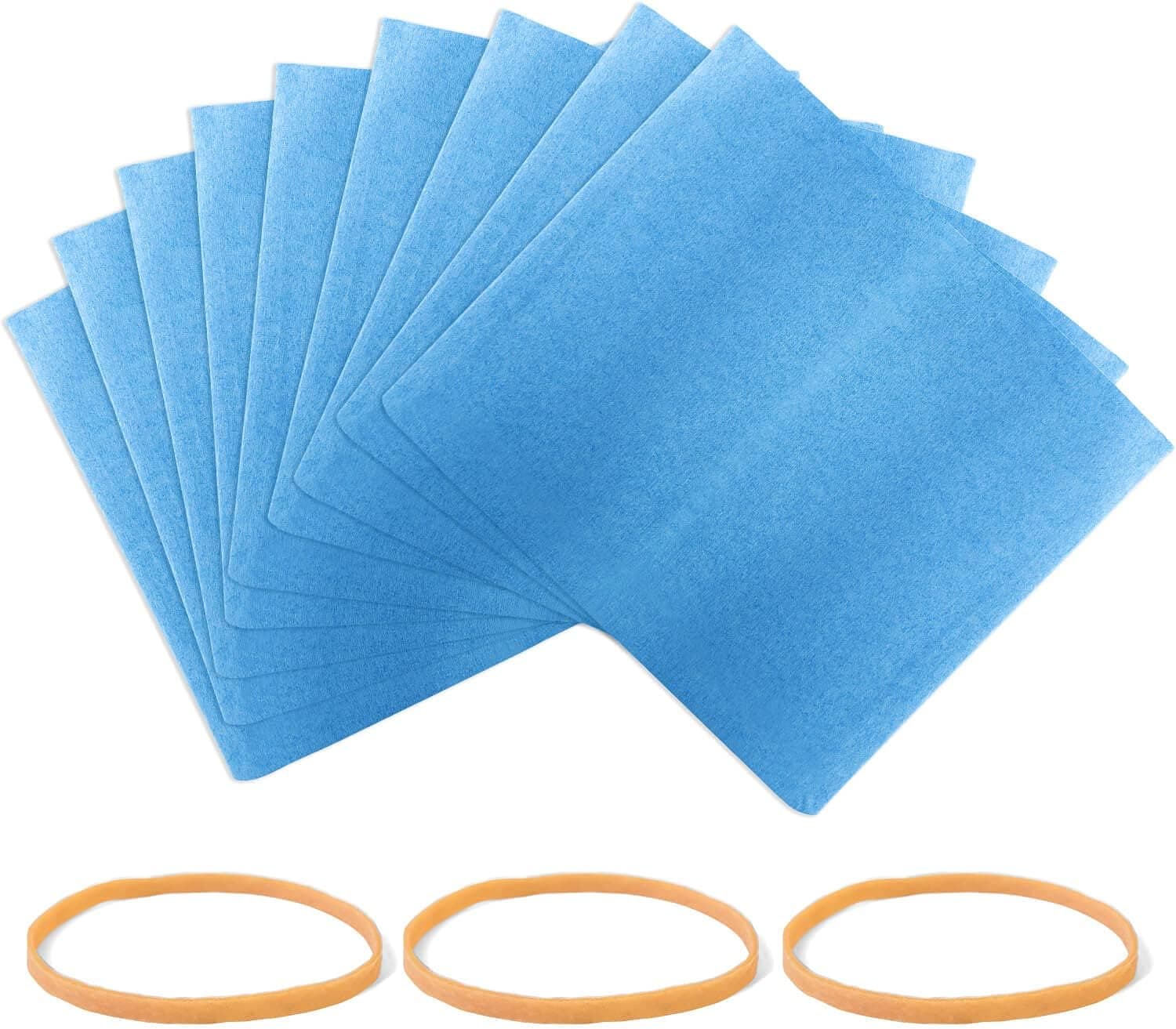 9 Pack Filters Bags Compatible with Stanley 1-5 Gallon Vacuums, Part #25-1201 (9 bags + 3 retaining bands)