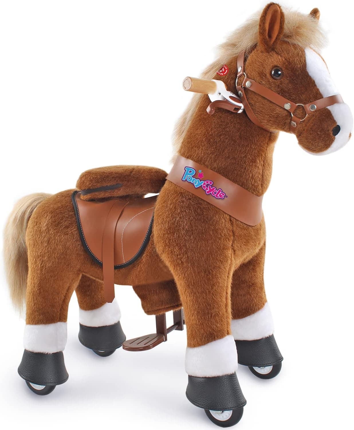 Smart Gear Pony Cycle Chocolate, Light Brown, or Brown Horse Riding Toy: 2 Sizes: World's First Simulated Riding Toy for Kids Age 3-5 Years Ponycycle Ride-on Small