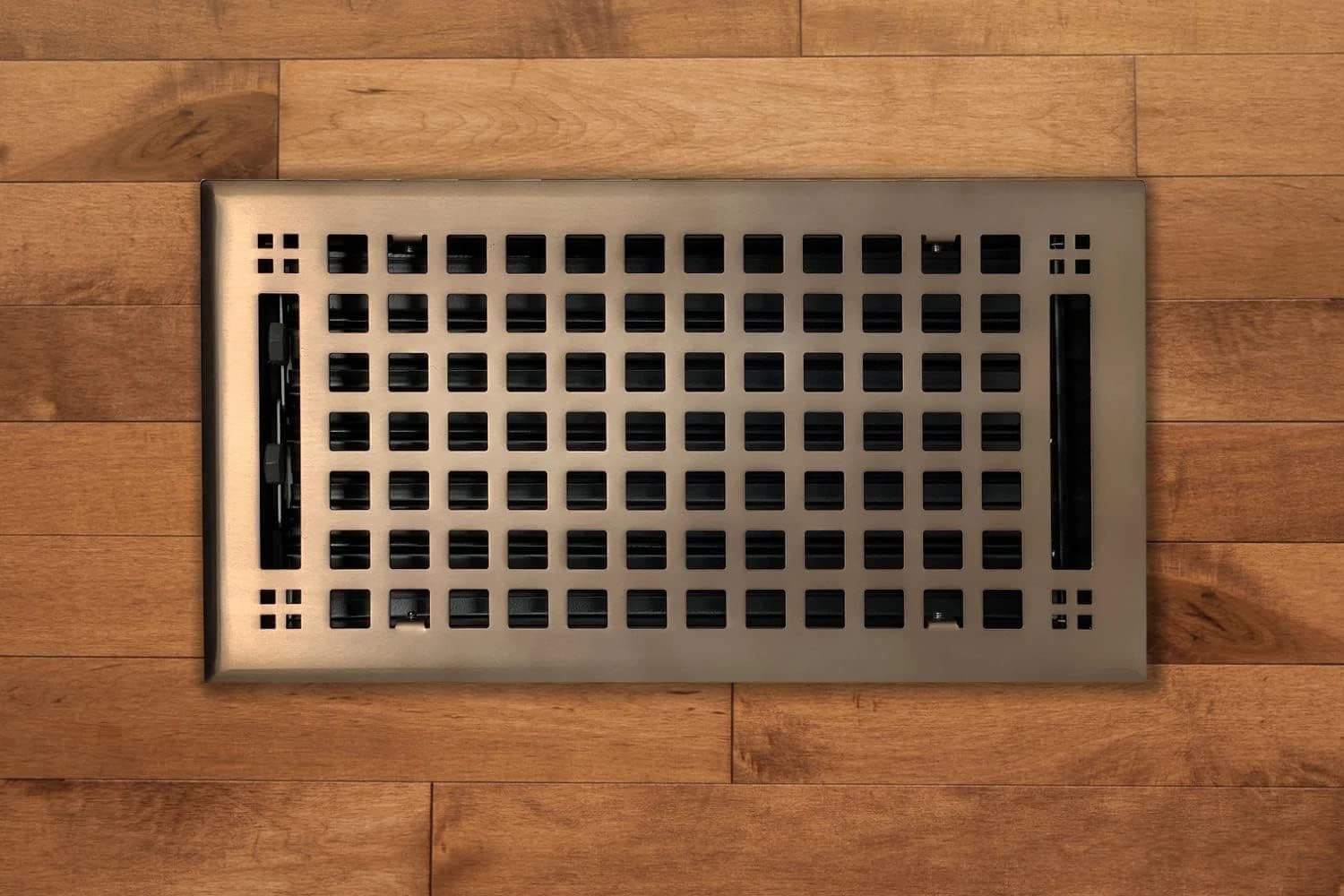 Madelyn Carter Contemporary Artisan Style Vent Cover, Solid Cast Steel Interior, Controls Air Flow, 4 x 14 inches (Overall Face: 5.25 x 15.5 inches), Oil Rubbed Bronze