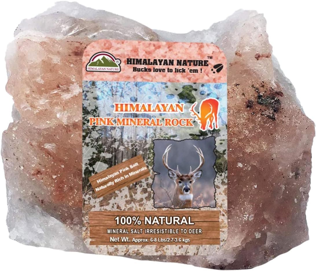 Himalayan Nature Animal Licking Pink Salt Rock Lick Deer| 8 Pound, Elk