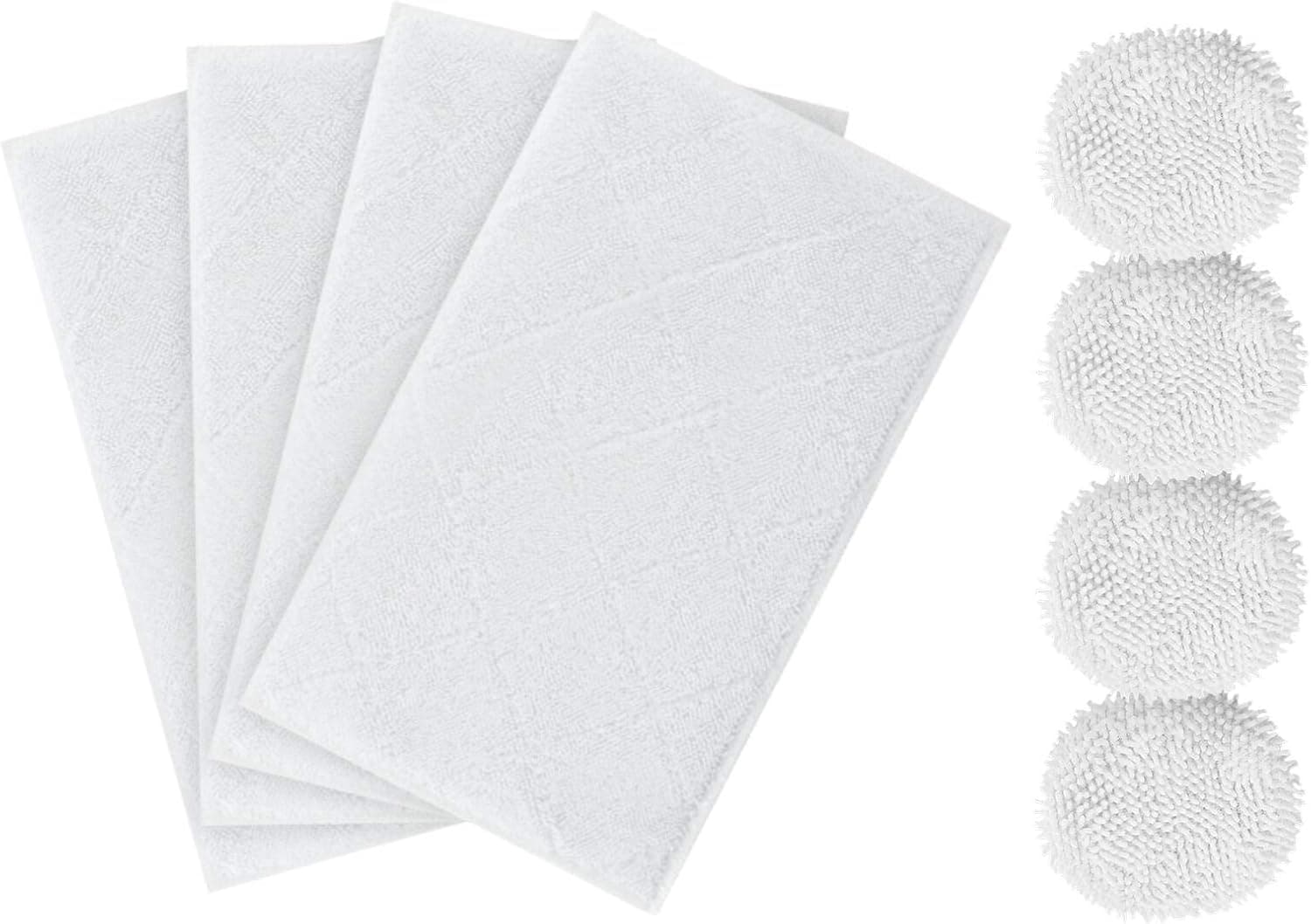 LINNIW Replacement Mop Pads Compatible for Light 'N' Easy Steam Mop Pads S3101 / S7326 / S3601 / 7688ANB / 7688ANW Multifunctional Floor Steam Cleaner 8 Pack Washable Microfiber Cleaning Mop Pads