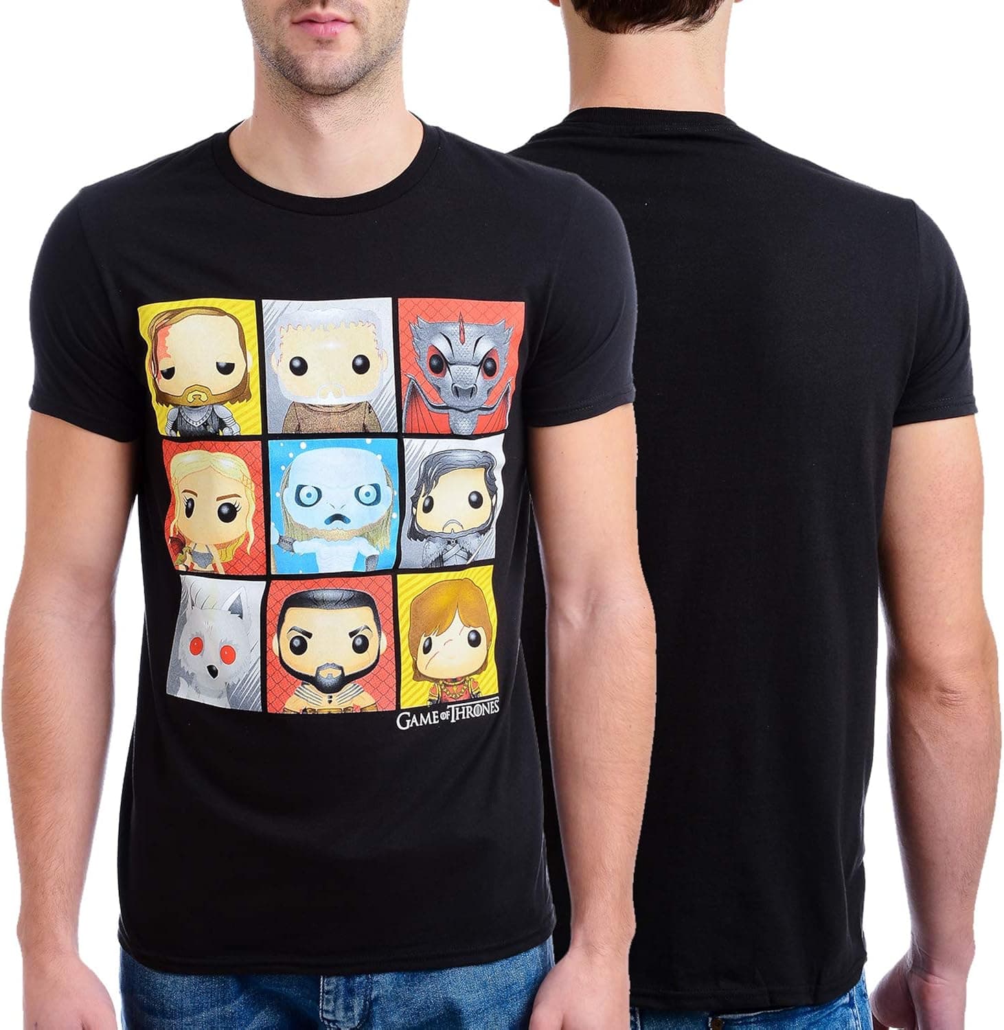 HBO'S Game of Thrones Men's Funko Character Boxes T-Shirt