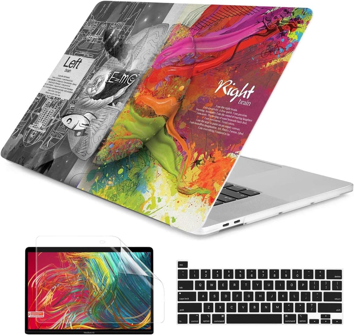 DONGKE for MacBook Pro 16 inch Case 2020 2019 Release Model A2141, Plastic Hard Shell Case Cover Only Compatible with MacBook Pro 16 inch with Retina Display & Touch Bar Fits Touch ID, Brain