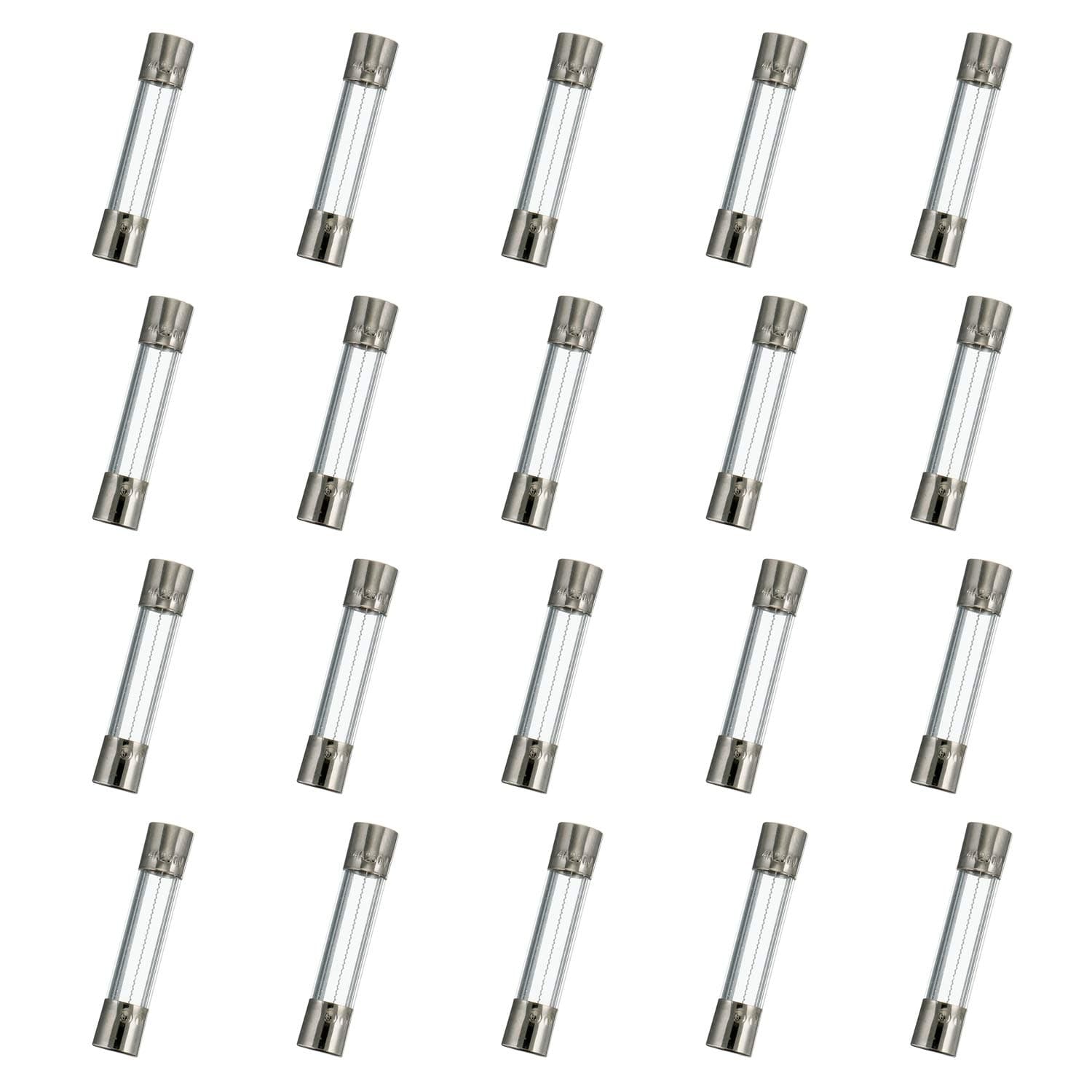 HUAREW T4AL 250V 20 Pcs 6x30mm Slow Blow Glass Fuse 4A 250V 0.24 x 1.18 inch time delay Fuse