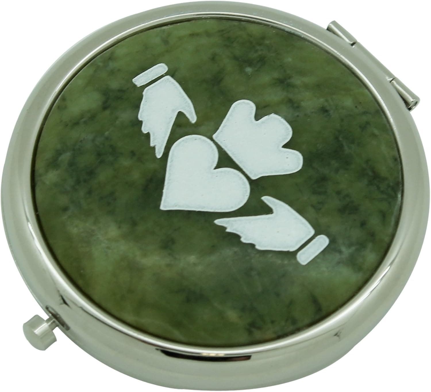 Irish Connemara Marble Claddagh Compact Mirror