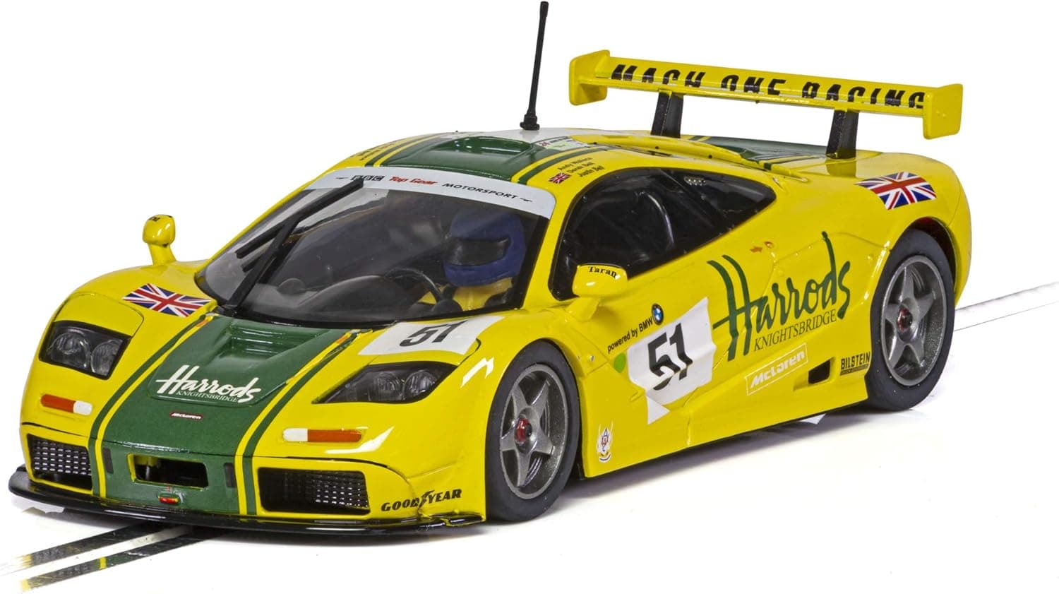 Scalextric Mclaren F1 GTR - Le Mans 1995 Harrods 1: 32 Slot Race Car C4026