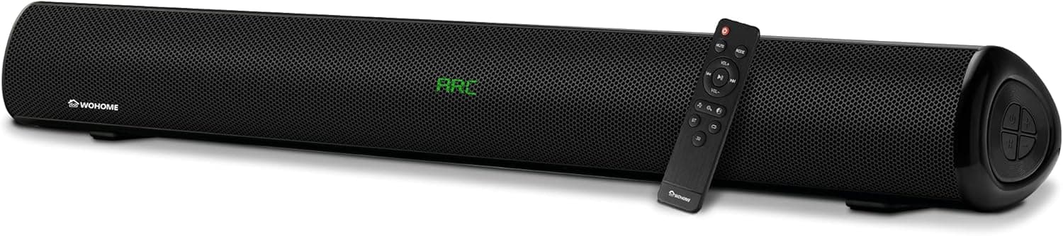 Wohome Soundbar, 38 Inch 100W Sound Bar for TV, 110 dB 3D Surround Sound Home Theater Audio TV Speakers Systems, HDMI-ARC, Bluetooth 5.0, Optical, AUX, USB Input