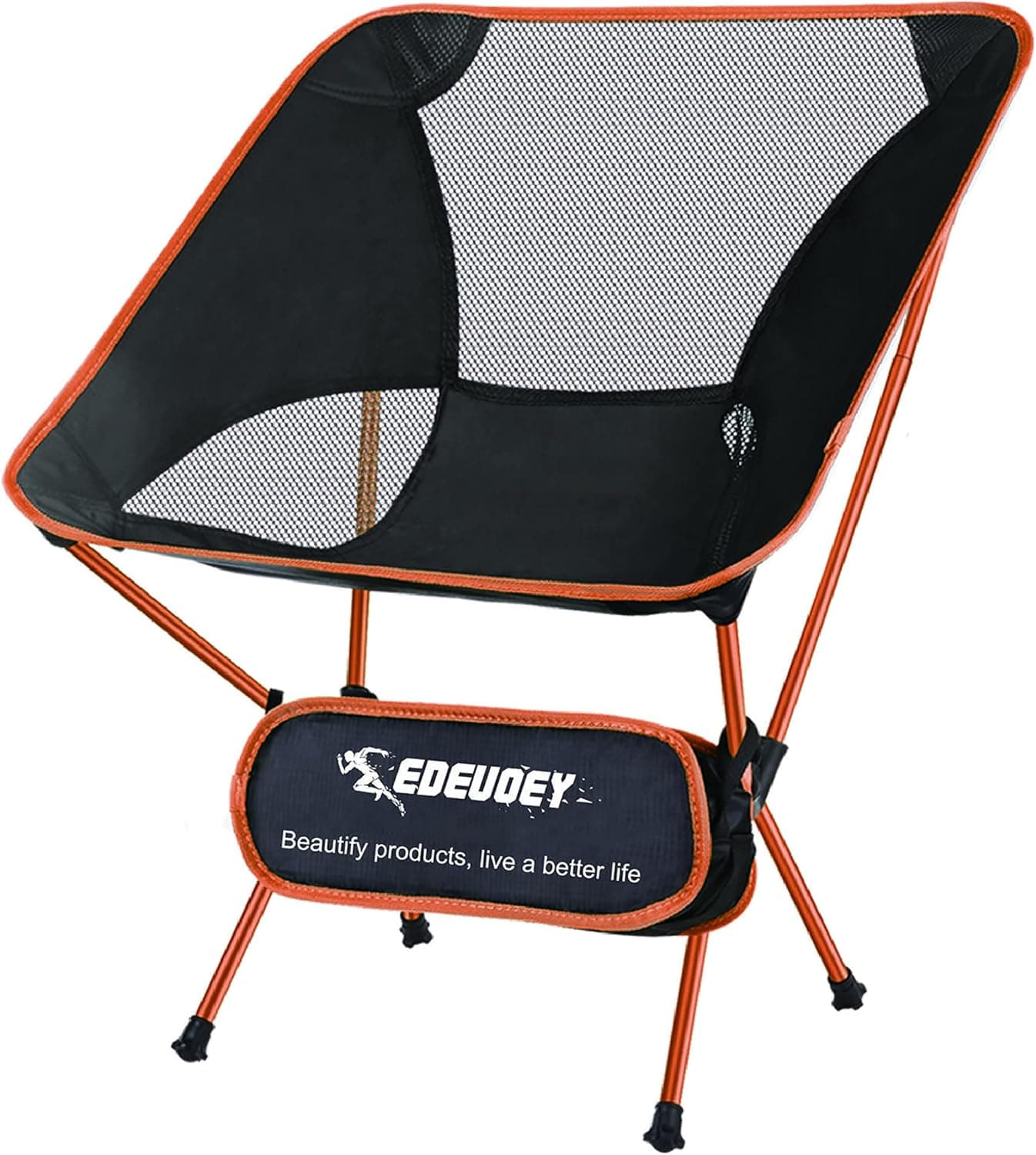 EDEUOEY Ultralight Backpacking Camping Chair: Adults Travel Hiking Heavy Duty 230lb Folding Compact Portable Lightweight Packable Capacity Outdoor Beach Collapsible Picnic Backpack