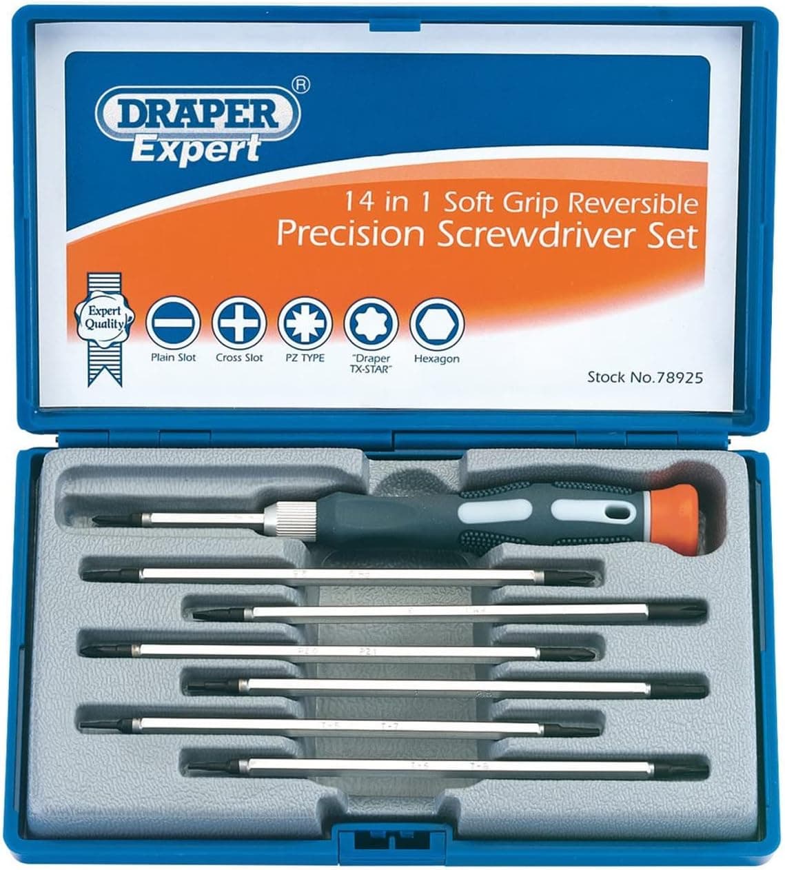 Draper Expert 8 Piece Reversible Precision Screwdriver Set - 78925