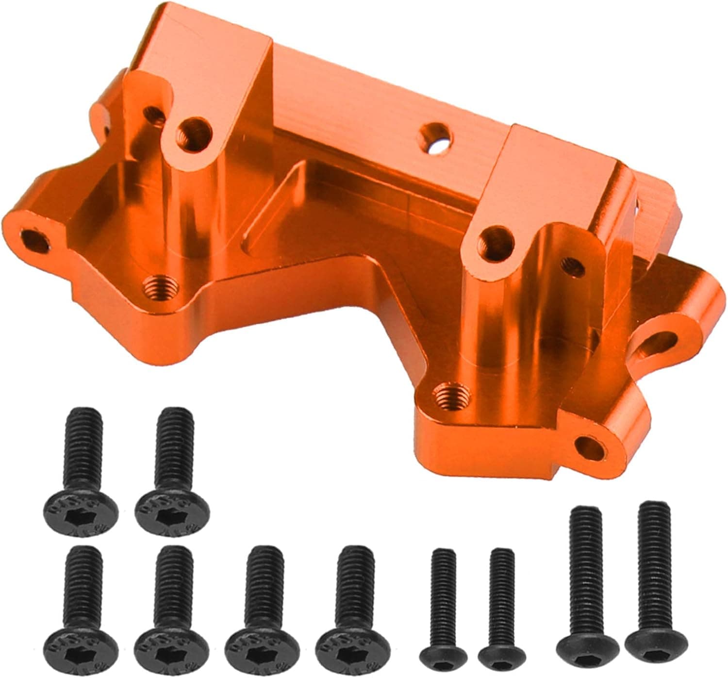 Hobbypark Aluminum Front Bulkhead for 1/10 Traxxas 2WD Slash, Rustler, Stampede, Bandit, Replacement of 2530 2530A, Orange Anodized